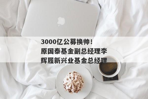 3000亿公募换帅！原国泰基金副总经理李辉履新兴业基金总经理