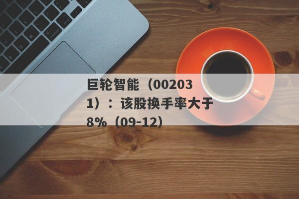 巨轮智能（002031）：该股换手率大于8%（09-12）