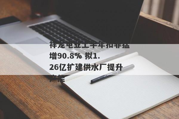 祥龙电业上半年扣非猛增90.8% 拟1.26亿扩建供水厂提升产能