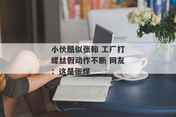 小伙酷似张翰 工厂打螺丝假动作不断 网友：这是张焊