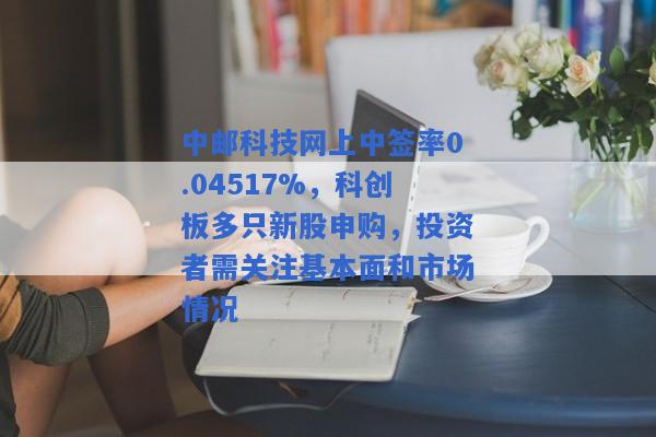 中邮科技网上中签率0.04517%，科创板多只新股申购，投资者需关注基本面和市场情况