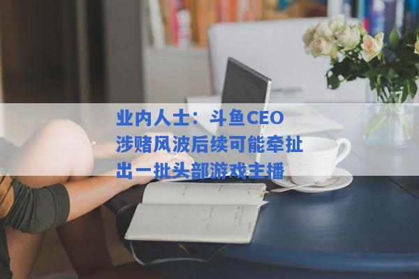 业内人士：斗鱼CEO涉赌风波后续可能牵扯出一批头部游戏主播