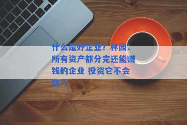 什么是好企业？林园：所有资产都分完还能赚钱的企业 投资它不会吃亏