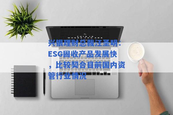 兴银理财总裁汪圣明：ESG固收产品发展快，比较契合目前国内资管行业情况