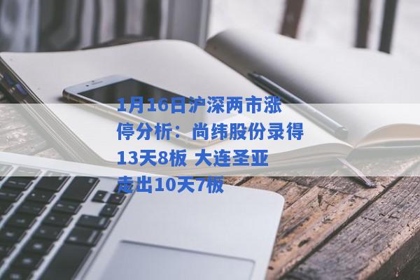 1月16日沪深两市涨停分析：尚纬股份录得13天8板 大连圣亚走出10天7板