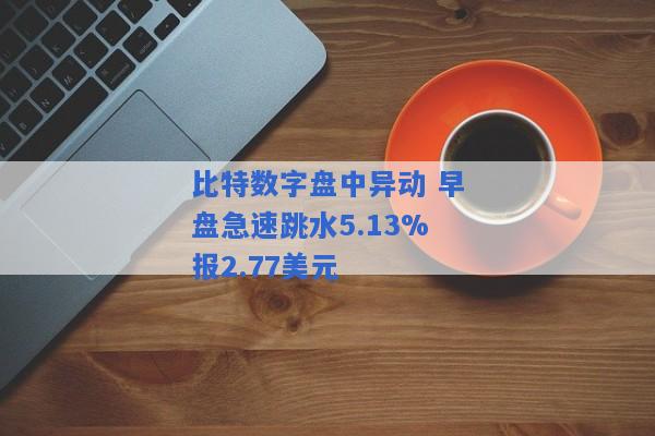 比特数字盘中异动 早盘急速跳水5.13%报2.77美元