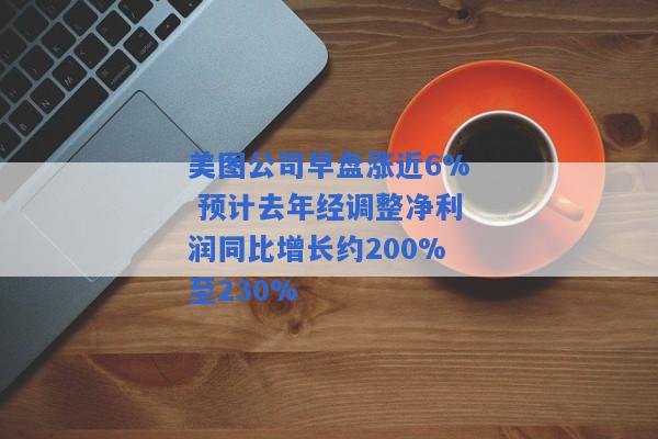 美图公司早盘涨近6% 预计去年经调整净利润同比增长约200%至230%