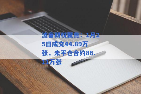 波音期权聚焦：1月25日成交44.89万张，未平仓合约86.11万张