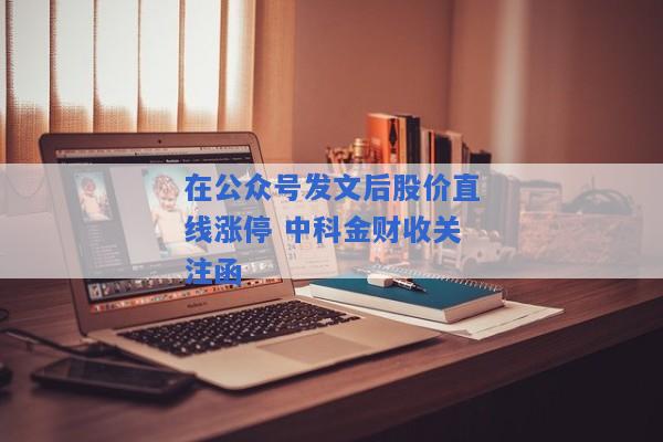 在公众号发文后股价直线涨停 中科金财收关注函