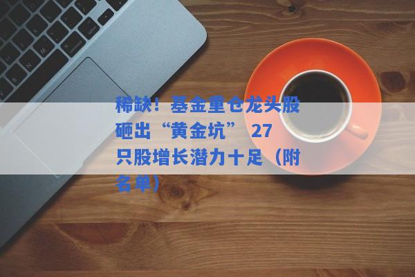 稀缺！基金重仓龙头股砸出“黄金坑” 27只股增长潜力十足（附名单）