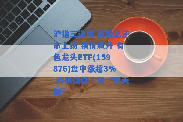 沪指三连阴 高股息逆市上扬 铜价飙升 有色龙头ETF(159876)盘中涨超3% 药明康德叒遇“黑天鹅”