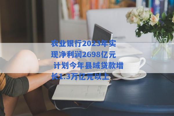 农业银行2023年实现净利润2698亿元 计划今年县域贷款增长1.3万亿元以上